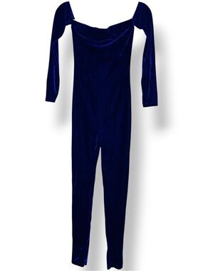 Fashion Nova Royal Blue Velvet Top